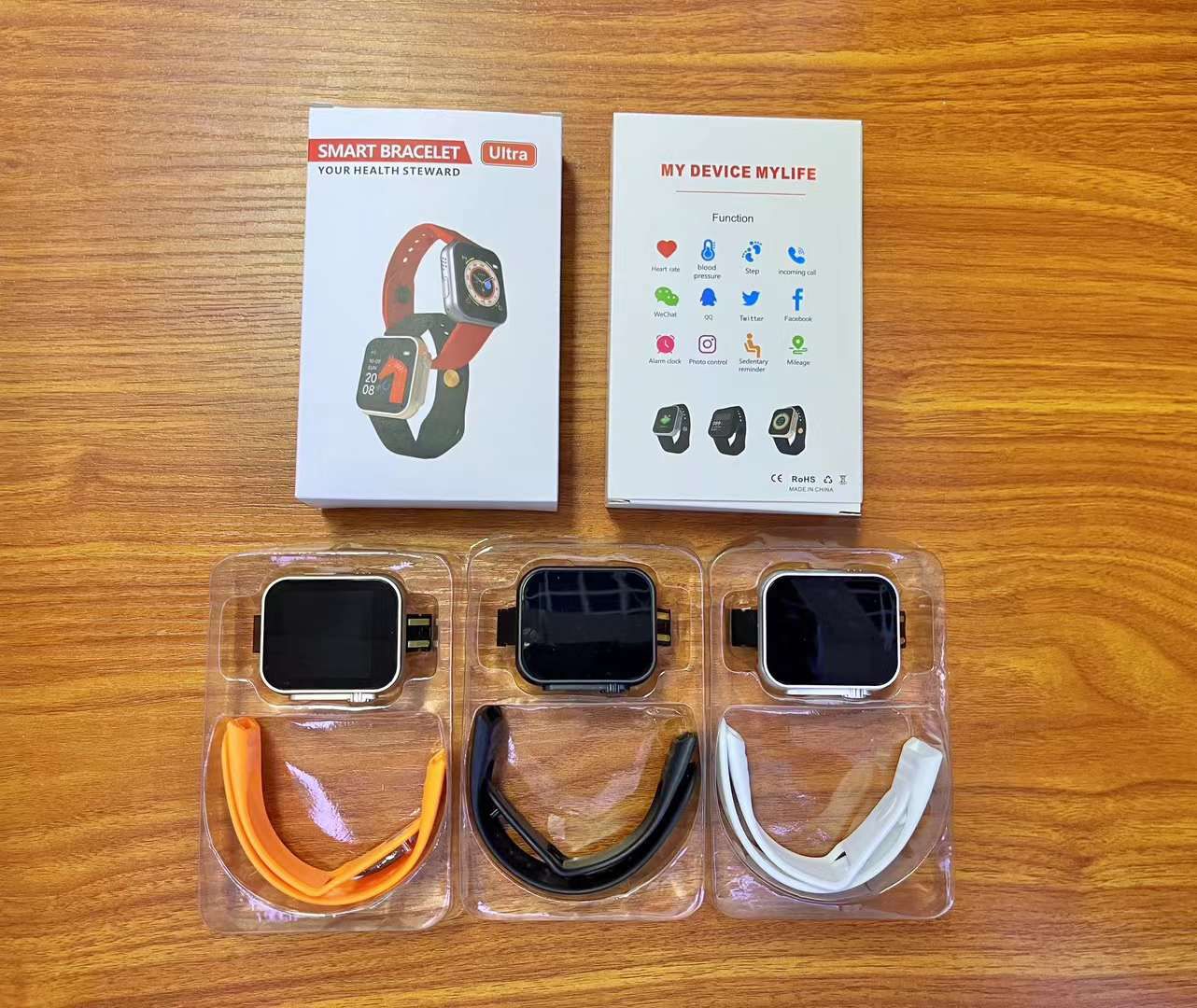 D20 ULTRA SMART BRACELET FITPRO HEART RATE ❤ BLOOD PRESSURE STEP PHOTO CONTROL SEDENTARY REMINDER MILLEAGE MESSAGE NOTIFICATIONS 1 Colours Blac
